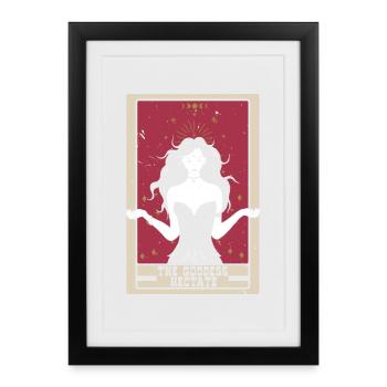 Die Göttin Hectate Tarotkarte Wahrsagerei - Gerahmtes Poster (27 × 37 cm) - Schwarz - Vorne