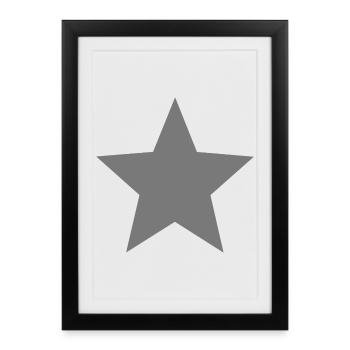 étoile - Affiche encadrée (27 × 37 cm) - noir - Devant
