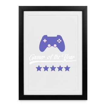 Gamer of the Year Controller Flair - Framed poster (27 × 37 cm) - black - Front