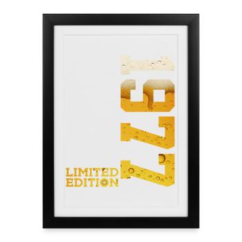 LIMITED EDITION 1977 BEER 49TH BIRTHDAY - Framed poster (27 × 37 cm) - black - Front