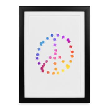PEACESYMBOLYMUTICKOLOR - Framed poster (27 × 37 cm) - black - Front