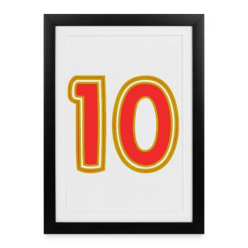 10. 10 YEARS. 10th ANNIVERSARY. 10 YEAR ANNIVERSARY. - Framed poster (27 × 37 cm) - black - Front