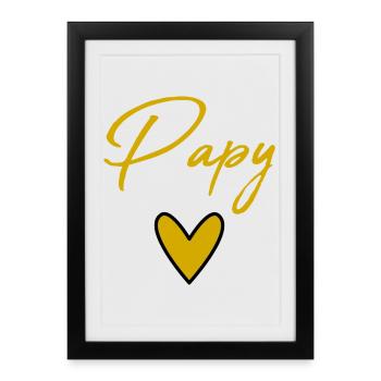 GRANDPA. DAD. FATHER'S DAY. HAPPY FATHER'S DAY. GOOD - Framed poster (27 × 37 cm) - black - Front