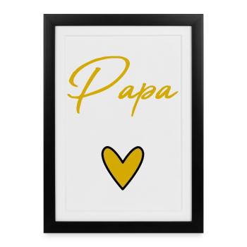 FÊTE DES PÈRES. BONNE FÊTE PAPA. PAPA. BONNE FÊTE. - Affiche encadrée (27 × 37 cm) - noir - Devant