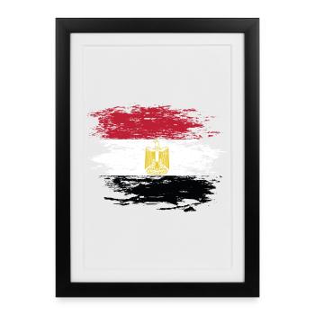 Egypt flag used - Framed poster (27 × 37 cm) - black - Front