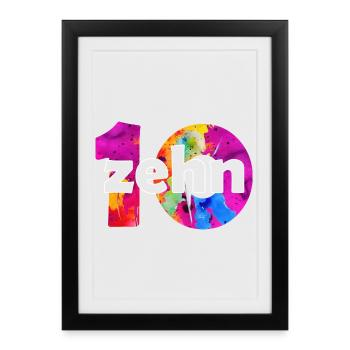 ZEHN 10 JAHRE JUNGE 10. GEBURTSTAG - Gerahmtes Poster (27 × 37 cm) - Schwarz - Vorne