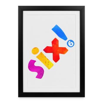 SIX 6 YEARS 6TH BIRTHDAY - Framed poster (27 × 37 cm) - black - Front