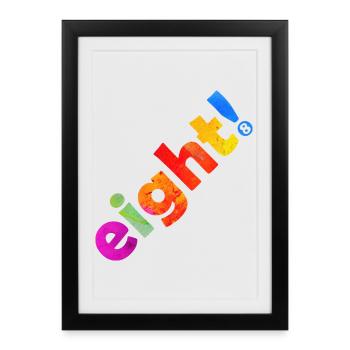 EIGHT 8 YEARS 8TH BIRTHDAY - Framed poster (27 × 37 cm) - black - Front