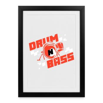 Elektrisierender Bass Clubnacht - Gerahmtes Poster (27 × 37 cm) - Schwarz - Vorne