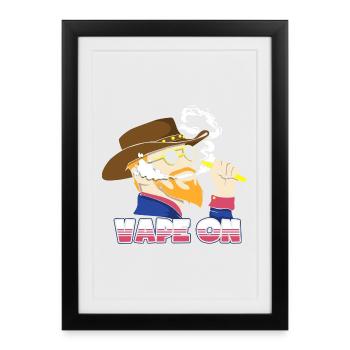 Vape On - Gerahmtes Poster (27 × 37 cm) - Schwarz - Vorne