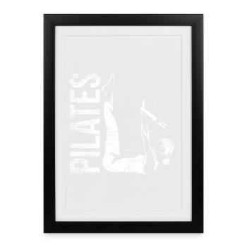 Geschmeidige Pilates Rumpfkraft - Gerahmtes Poster (27 × 37 cm) - Schwarz - Vorne