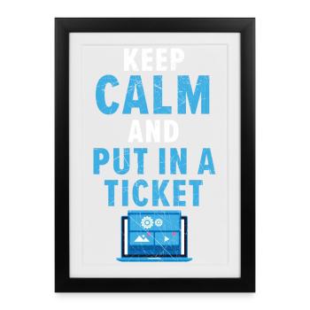Technischer Support Behebt täglich Ihre selbstvers - Gerahmtes Poster (27 × 37 cm) - Schwarz - Vorne