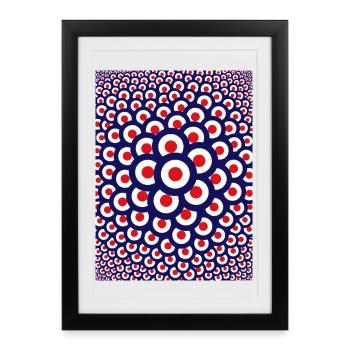 Mod Swarm - Gerahmtes Poster (27 × 37 cm) - Schwarz - Vorne