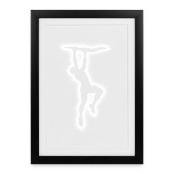 Bouldern Bergsteigen Kletterer Männer Klettern - Gerahmtes Poster (27 × 37 cm) - Schwarz - Vorne