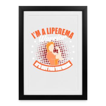 Lipidema Fighter - Gerahmtes Poster (27 × 37 cm) - Schwarz - Vorne