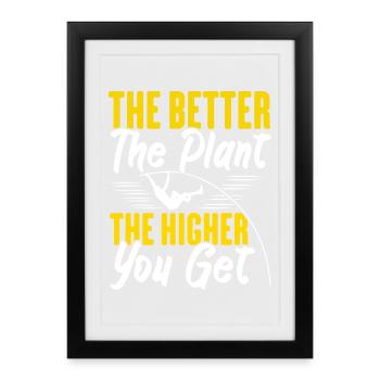 Je besser die Anlage, desto höher der Stabhochspru - Gerahmtes Poster (27 × 37 cm) - Schwarz - Vorne