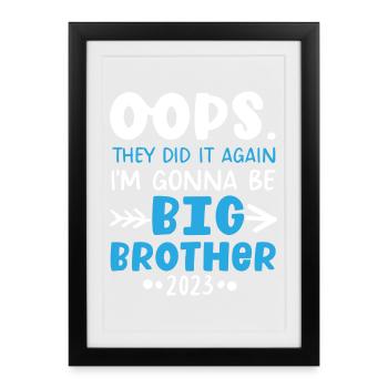 Ops They Did It Again Großer Bruder 2023 - Gerahmtes Poster (27 × 37 cm) - Schwarz - Vorne