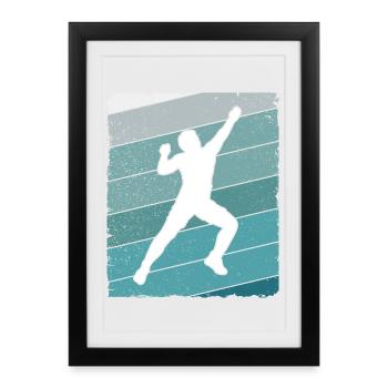 Klettern Bouldern Bergsteiger Boulder - Gerahmtes Poster (27 × 37 cm) - Schwarz - Vorne