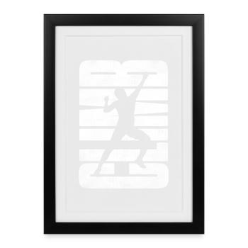 Klettern Kletterer Bouldern Berge Climbing - Gerahmtes Poster (27 × 37 cm) - Schwarz - Vorne