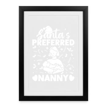 Childcare Provider Santa´s Preferred Nanny Daycare - Gerahmtes Poster (27 × 37 cm) - Schwarz - Vorne