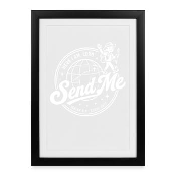  Hier Bin Ich, Herr, Sende Mir Jesaja 6 8 Seoul - Gerahmtes Poster (27 × 37 cm) - Schwarz - Vorne