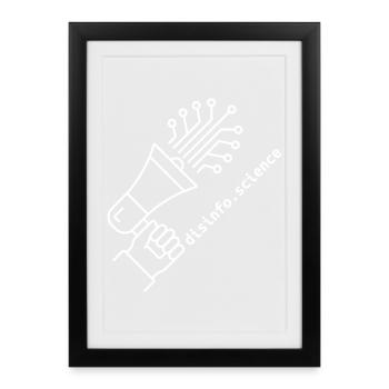 Disinfo Science – Think Critically - Gerahmtes Poster (27 × 37 cm) - Schwarz - Vorne
