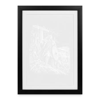 Widukind – Sachsenführer - Gerahmtes Poster (27 × 37 cm) - Schwarz - Vorne