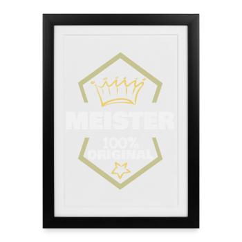 Meister als Job - Gerahmtes Poster (27 × 37 cm) - Schwarz - Vorne