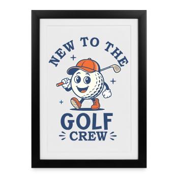 Golf Crew Baby - Gerahmtes Poster (27 × 37 cm) - Schwarz - Vorne