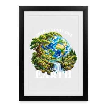 Erde: Einzigartige Naturwelt - Gerahmtes Poster (27 × 37 cm) - Schwarz - Vorne