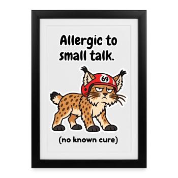 Allergisch gegen Smalltalk Finnland - Gerahmtes Poster (27 × 37 cm) - Schwarz - Vorne