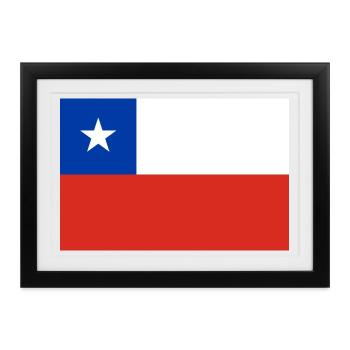 Chile - Gerahmtes Poster (37 × 27 cm) - Schwarz - Vorne