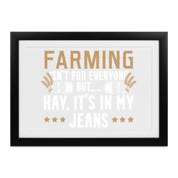 Sexy Bauernspruch - Gerahmtes Poster (37 × 27 cm) - Schwarz - Vorne