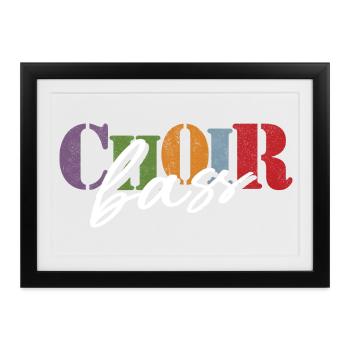 Choir - Bass singer - Gerahmtes Poster (37 × 27 cm) - Schwarz - Vorne