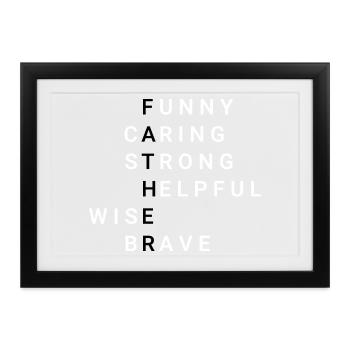 Father Vater - Gerahmtes Poster (37 × 27 cm) - Schwarz - Vorne