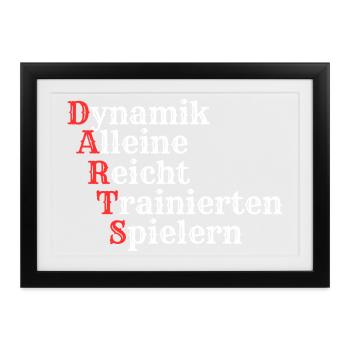 Darts Darts Darts - Gerahmtes Poster (37 × 27 cm) - Schwarz - Vorne