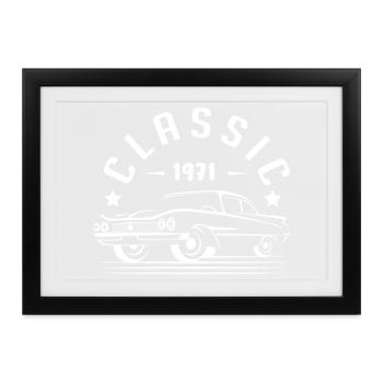 Klassisch 1971 aus dem Jahr 1971 - Gerahmtes Poster (37 × 27 cm) - Schwarz - Vorne