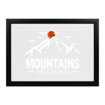 Klettern Bergsteigen Bergsport Sportklettern - Gerahmtes Poster (37 × 27 cm) - Schwarz - Vorne
