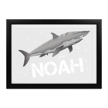 Noah Geburtstag Noah - Gerahmtes Poster (37 × 27 cm) - Schwarz - Vorne