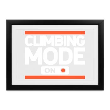Klettern Bouldern Boulder Bergsteiger - Gerahmtes Poster (37 × 27 cm) - Schwarz - Vorne