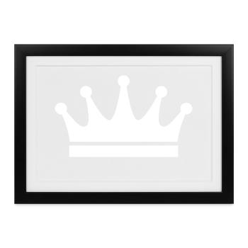 Kronen-Silhouette - Gerahmtes Poster (37 × 27 cm) - Schwarz - Vorne