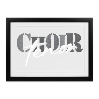 Choir Tenor singer - Gerahmtes Poster (37 × 27 cm) - Schwarz - Vorne