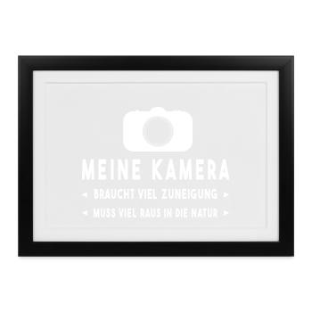 Fotograf fotografieren - Gerahmtes Poster (37 × 27 cm) - Schwarz - Vorne