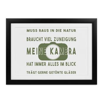 Fotograf fotografieren Naturfotograf - Gerahmtes Poster (37 × 27 cm) - Schwarz - Vorne