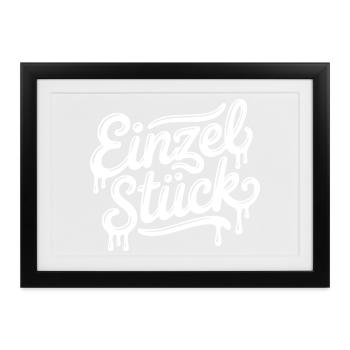 Einzelstück (Farbe änderbar Personalisierung) - Gerahmtes Poster (37 × 27 cm) - Schwarz - Vorne