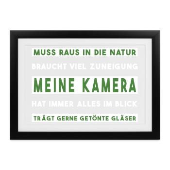 Fotograf fotografieren Naturfotograf - Gerahmtes Poster (37 × 27 cm) - Schwarz - Vorne