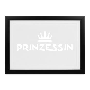 PRINZESSIN - Gerahmtes Poster (37 × 27 cm) - Schwarz - Vorne