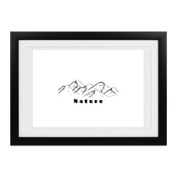 Nature - Gerahmtes Poster (37 × 27 cm) - Schwarz - Vorne