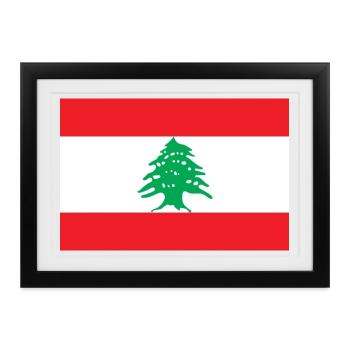 Libanon - Gerahmtes Poster (37 × 27 cm) - Schwarz - Vorne