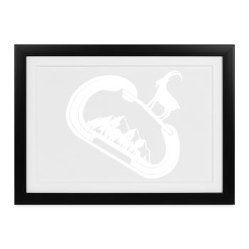 klettern bouldern felsklettern berge Bergsport - Gerahmtes Poster (37 × 27 cm) - Schwarz - Vorne